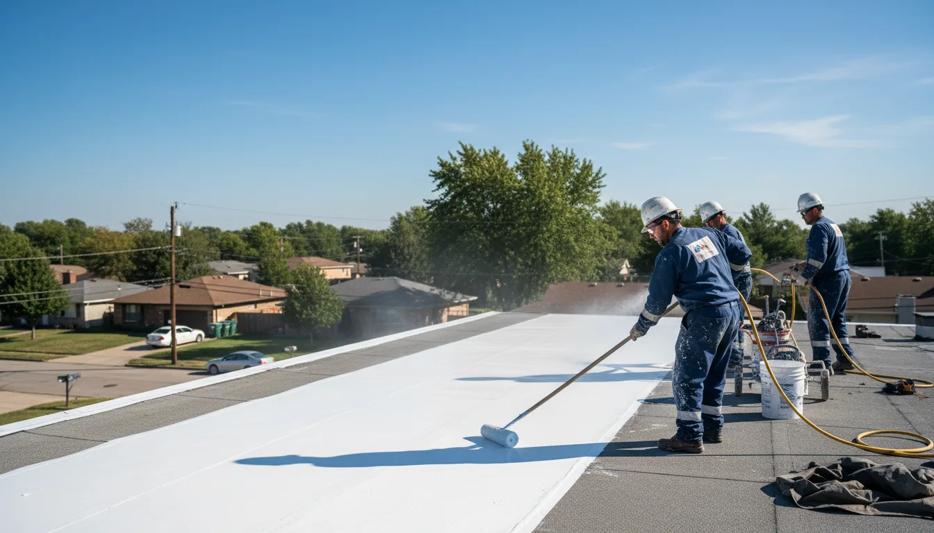 Commercial roof coating in Clay City, IL near me